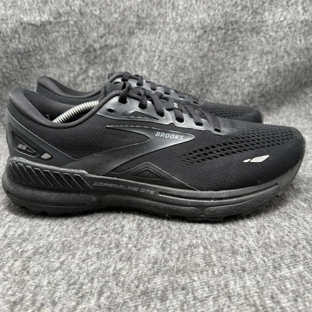 Brooks Adrenaline GTS 23 Running Shoes Womens Size 8.5 Wide Black Guiderails